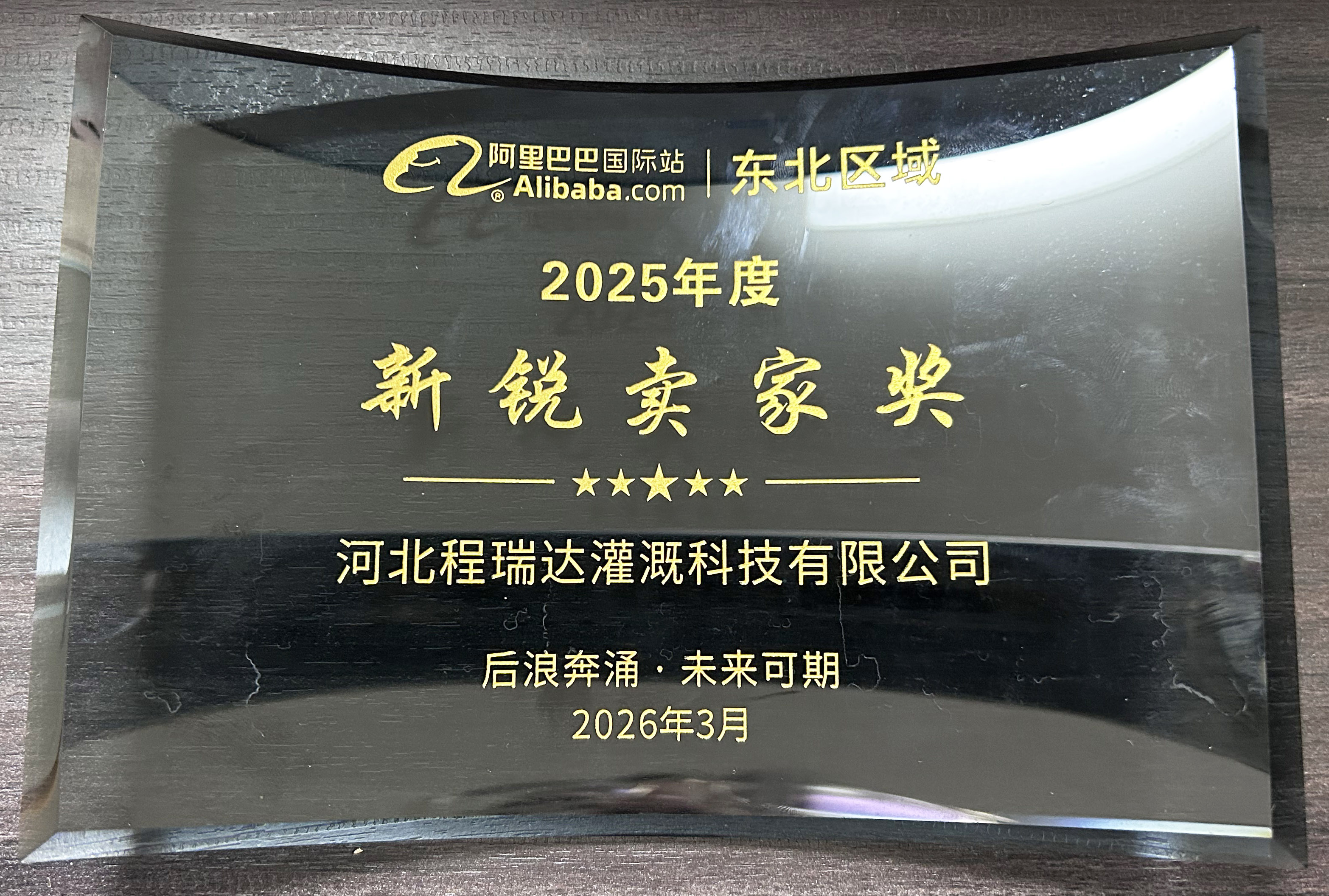 葫芦岛程瑞达灌溉 | 荣获阿里国际站新锐卖家奖